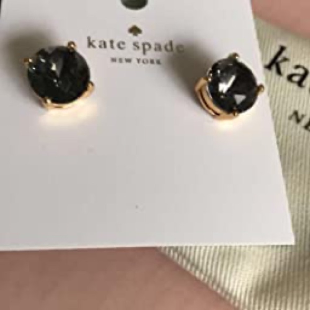 Kate Spade Black Diamond Gumdrop Stud Earrings